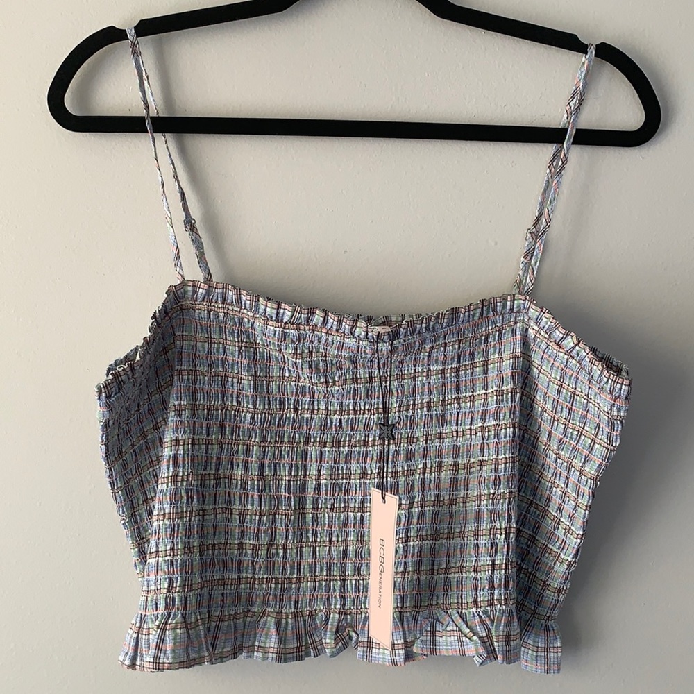 BCBG NWT Multicolor Crop Top, Size XL